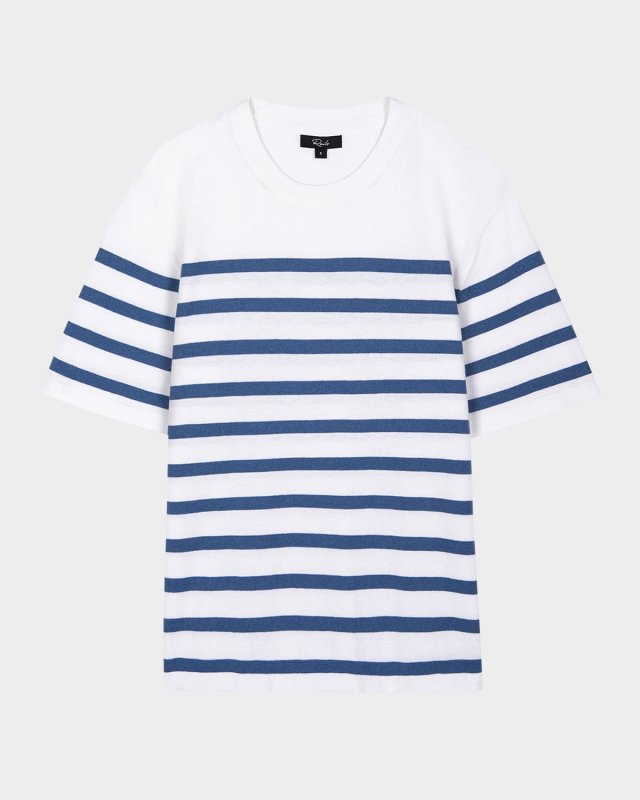 Striped Cotton Cashmere Short-Sleeve T